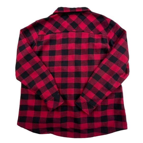 Orvis Pinnacle Shirt Jacket Women XXL Fleece Lined Flannel Shacket Buffalo Plaid - Picture 11 of 16